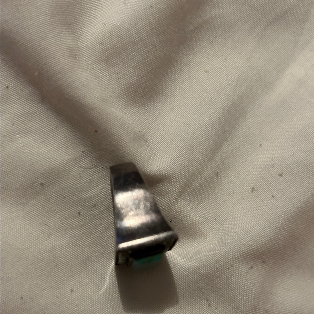 Turquoise Rectangular Stone Silver-Accent Women’s… - image 4